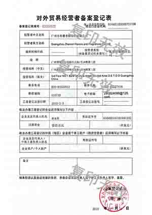 對外貿(mào)易經(jīng)營者備案登記表